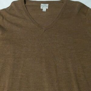 J. Crew Brown V-Neck Sweater in Classic Design